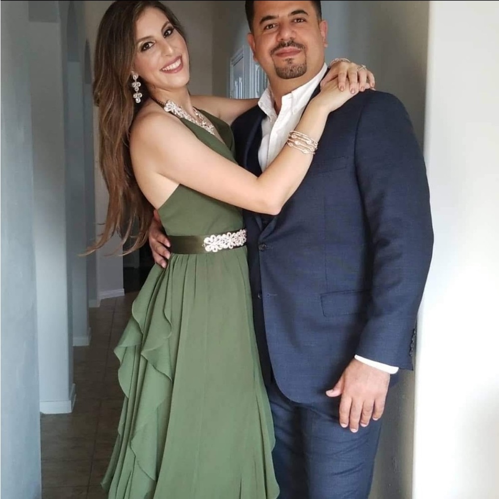 Emerald green gown size 10